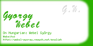 gyorgy webel business card